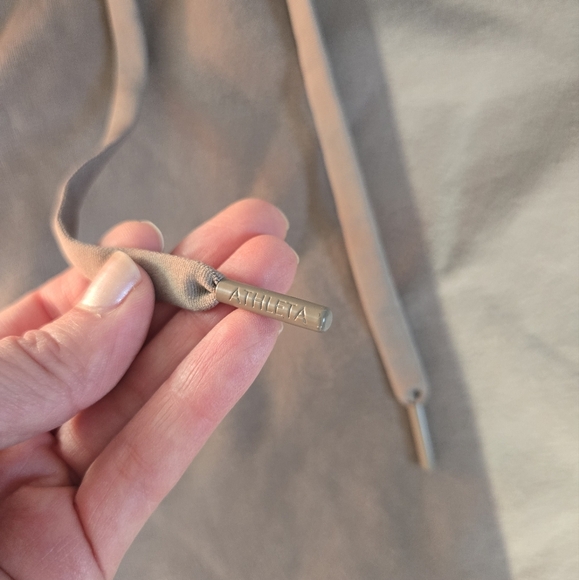 Athleta Retroplush Revive Hoodie Sweatshirt in Pyrite womens sz Small - Picture 5 of 11